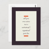 独自のやる気を起こさせる/感動的引用文 ポストカード (正面/裏面)