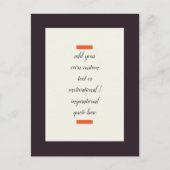 独自のやる気を起こさせる/感動的引用文 ポストカード (正面)