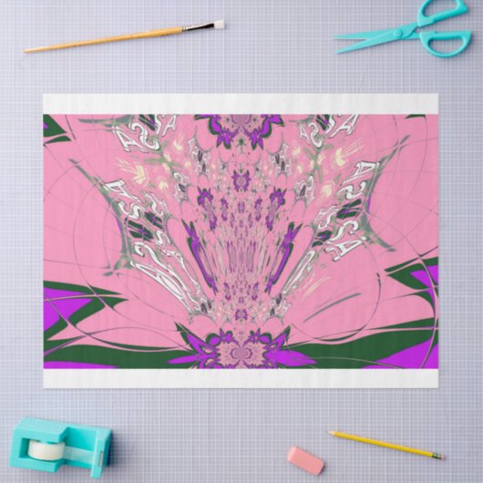 独自のを作カスタム成する美しいベビーピンクフローラ 薄葉紙 (クラフト)