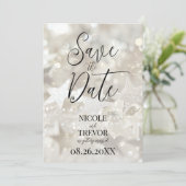 独自のアイボリー星カスタムをきらめく作成 セーブザデート (スタンド正面)