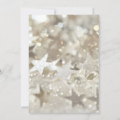 独自のアイボリー星カスタムをきらめく作成 セーブザデート (裏面)