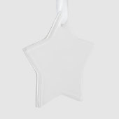 独自のアクリル星型オーナメント オーナメント (正面)