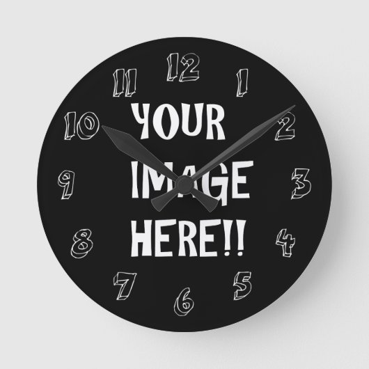 独自のアクリル製丸型（中型）壁掛けを作成する ラウンド壁時計 (正面)