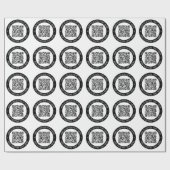 独自のアップロード済みQRコードまたは画像に置き換える ラッピングペーパー (フラット)