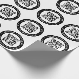 独自のアップロード済みQRコードまたは画像に置き換える ラッピングペーパー