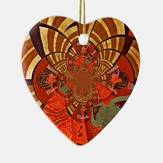 独自のアフリカユニークキリンデザインの作成 セラミックオーナメント (右)