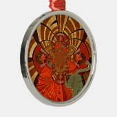 独自のアフリカユニークキリンデザインの作成 メタルオーナメント (右)