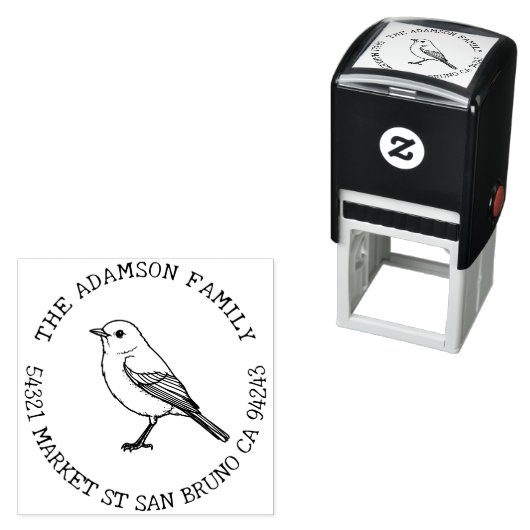 独自のアメリカンロビン名の作成差出人住所 セルフインキングスタンプ (インサイチュ)