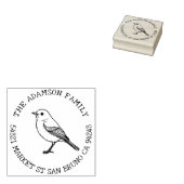 独自のアメリカンロビン名の作成差出人住所 ラバースタンプ (押印)