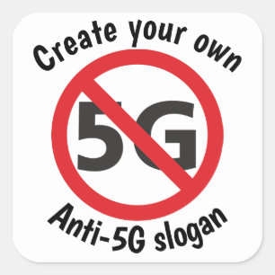 独自のアンチ-5Gステッカーを作成する スクエアシール