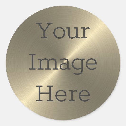 独自のアンティーク真鍮ブラシ仕上げメタル ラウンドシール (正面)