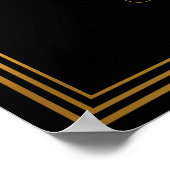 独自のアートデコスタイル結婚のサインを作成 ポスター (角)