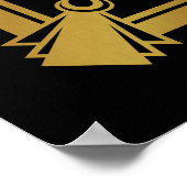 独自のアートデコスタイル結婚のサインを作成 ポスター (角)