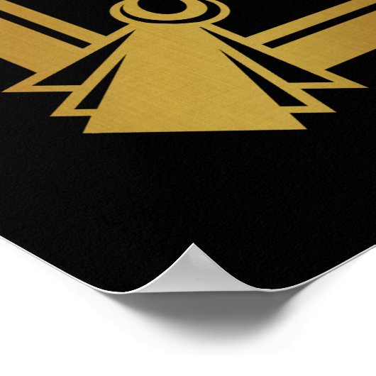 独自のアートデコスタイル結婚のサインを作成 ポスター (角)