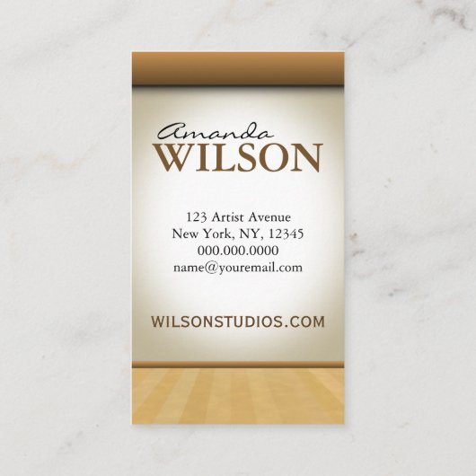 独自のアートワークの追加ファインアート画家 名刺 (裏面)