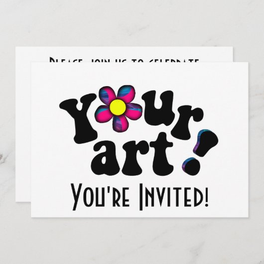 独自のアートワークカスタムまたは写真を作成する 招待状 (正面/裏面)