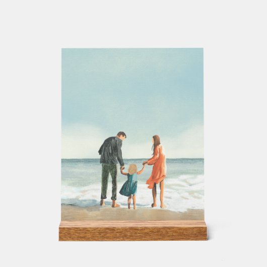 独自のアートワーク |お使いの絵画スケッチ アクリルサイン (正面)