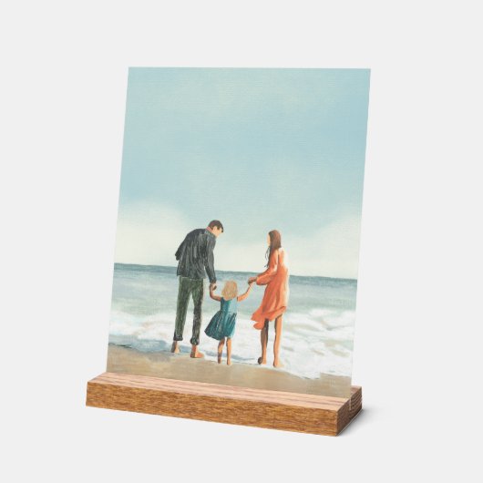 独自のアートワーク |お使いの絵画スケッチ アクリルサイン (傾斜)