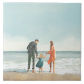 独自のアートワーク |お使いの絵画スケッチ タイル (正面)