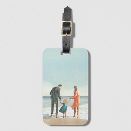 独自のアートワーク |お使いの絵画スケッチ ラゲッジタグ (正面縦)