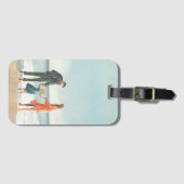 独自のアートワーク |お使いの絵画スケッチ ラゲッジタグ (正面横)