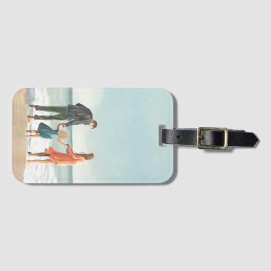 独自のアートワーク |お使いの絵画スケッチ ラゲッジタグ (正面横)