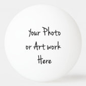 独自のアート、写真、文字の追加 卓球ボール (裏面)
