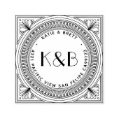 独自のアールデコカスタム差出人住所 セルフインキングスタンプ (デザイン)