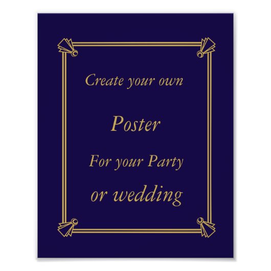 独自のアールデコ写真ポスターの作成 フォトプリント            (正面)