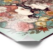 独自のアールヌーボージェミニ〔占星術の〕十二宮図の作成 フォトプリント            (角)