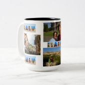 独自のイタリア休暇を作成4写真コラージュ ツートーンマグカップ (正面左)