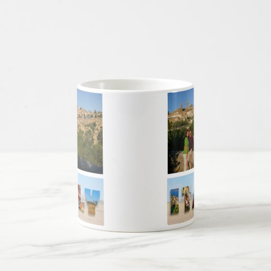独自のイタリア休暇旅行の写真を作成する コーヒーマグカップ (中央)