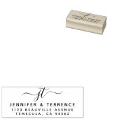 独自のイニシャルエレガント差出人住所 ラバースタンプ (押印)