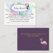 独自のイベントインサートを作成 – 熱帯の赤ちゃんシャワー エンクロージャーカード (正面/裏面)