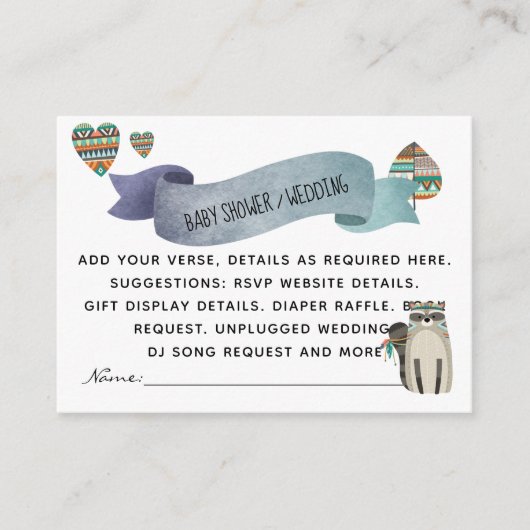 独自のイベントインサートを作成 – Woodland Animals エンクロージャーカード (正面)