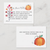 独自のイベント詳細インサートを作成 – 秋カボチャ エンクロージャーカード (正面/裏面)