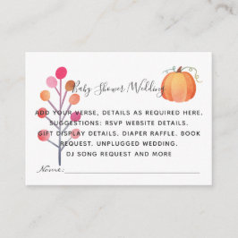 独自のイベント詳細インサートを作成 – 秋カボチャ エンクロージャーカード