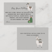 独自のイベント詳細インサートを作成 – Alpaca Llama エンクロージャーカード (正面/裏面)