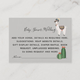 独自のイベント詳細インサートを作成 – Alpaca Llama エンクロージャーカード