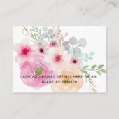 独自のイベント詳細挿入の作成 – フローラテンプレート エンクロージャーカード (裏面)