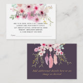 独自のイベント詳細挿入の作成 – BOHOPink Violet エンクロージャーカード (正面/裏面)