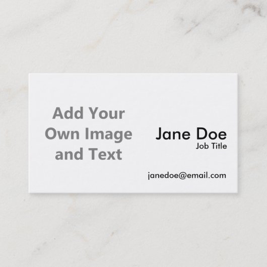 独自のイメージと文字の追加 名刺 (正面)