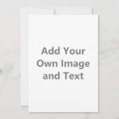 独自のイメージと文字の追加 招待状 (裏面)