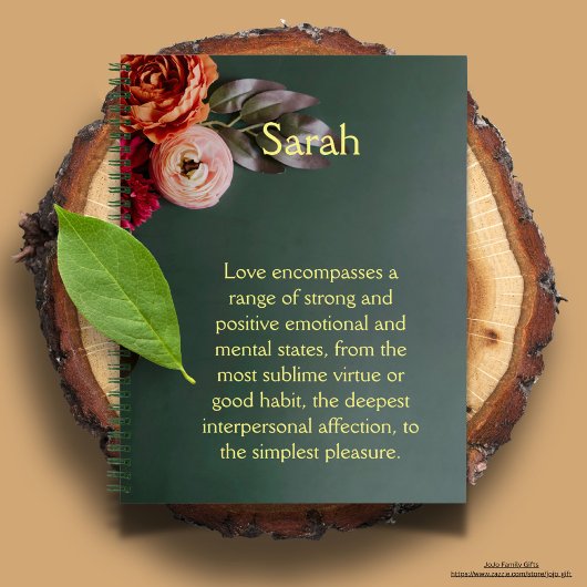 独自のイメージと文字を作成モダンフェミニンする ノートブック