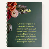 独自のイメージと文字を作成モダンフェミニンする ノートブック (正面)