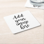 独自のイメージのカスタマイズ可能なコースターの追加 スクエアペーパーコースター (アングル)