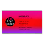 独自のイメージのマゼンタグラデカスタムーションを追加する マグネット名刺 (正面)