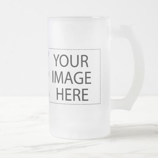 独自のイメージまたは文字 フロストグラスビールジョッキ (右)