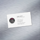 独自のイメージを追加カスタムするシックな白 マグネット名刺 (インサイチュ)