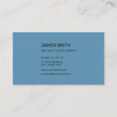 独自のイメージを追加カスタムスタイリッシュDusty Blue 名刺 (裏面)